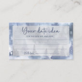 冬の森の日付の夜のアイディア。日付jar エンクロージャーカード (正面)