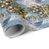 冬の森の景色が楽しめるクリスマスの飾り ラッピングペーパー (ロールコーナー)