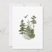 冬の森の木々 性別発表 招待状 (裏面)