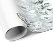 冬の森の木と鹿 ラッピングペーパー (ロールコーナー)