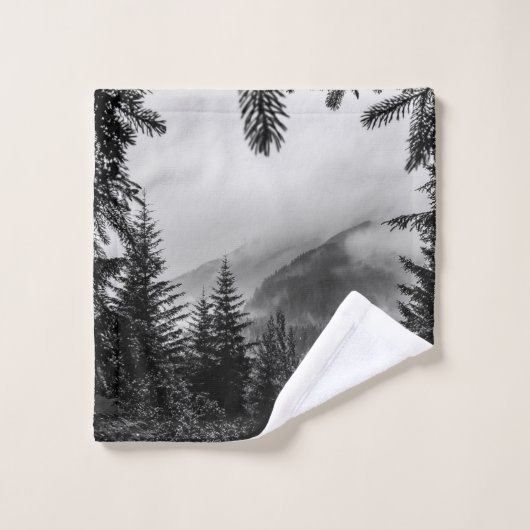 冬の森の木#13 バスタオルセット (ウォッシュタオル)