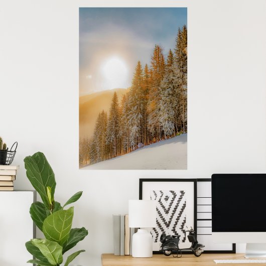 冬の森の木#17 ポスター (ホームオフィス)