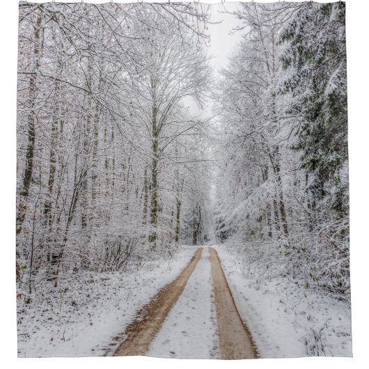 冬の森の木#22 シャワーカーテン (正面)