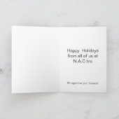 冬の森の松の企業のクリスマスカード シーズンカード (内部)