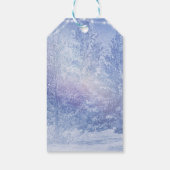 冬の森の松の木の雪の結晶 上品な好意 ギフトタグ (裏面)