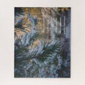 冬の森の松の木 ジグソーパズル (縦)