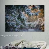 冬の森の松の木 ポスター