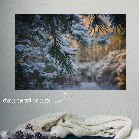 冬の森の松の木 ポスター