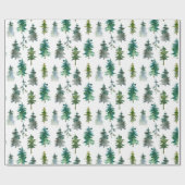 冬の森の松模様 ラッピングペーパー (フラット)