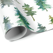 冬の森の松模様 ラッピングペーパー (ロールコーナー)