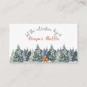 冬の森の森の動物の冒険が始まる エンクロージャーカード (正面)