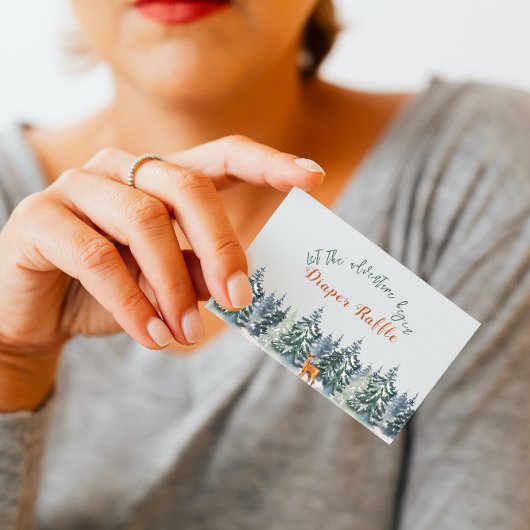 冬の森の森の動物の冒険が始まる エンクロージャーカード