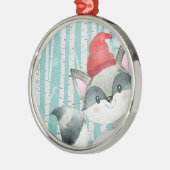 冬の森の森の森の森の森の森の森の森の森の森の森の森の森の森の森の森の森の森の森の森の森の森の森の森の メタルオーナメント (左)