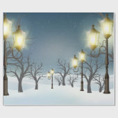 冬の森の模様の包み紙 ラッピングペーパー (フラット)