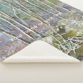 冬の森の水の絵画色 シェルパブランケット (3/4)