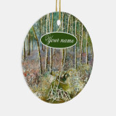 冬の森の水の絵画色 セラミックオーナメント (右)