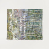 冬の森の水の絵画色 タペストリー (正面(横))