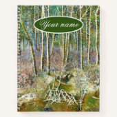 冬の森の水の絵画色 ノートブック (正面)