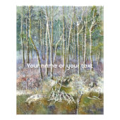 冬の森の水の絵画色 フォトプリント            (正面)