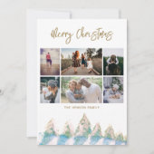 冬の森の水の色のスクリプトクリスマス6の写真 シーズンカード (正面)