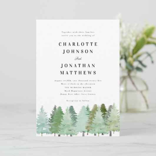 冬の森の水の色もみの木 招待状 (スタンド正面)