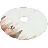 冬の森の水の色モノグラム ブラッシュドポリエステルツリースカート (アングル)