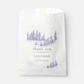 冬の森の水の色ラベンダーサンキュー フェイバーバッグ (正面)