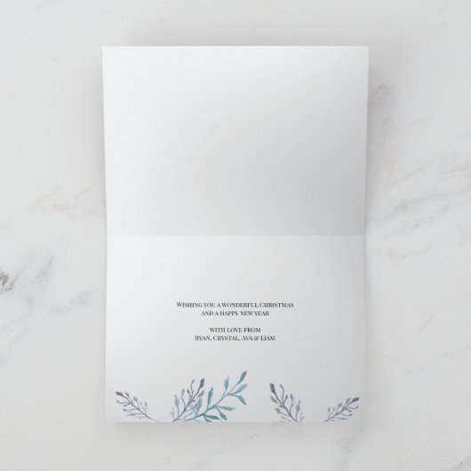 冬の森の水の色ランタングロー シーズンカード (内部)