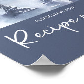 冬の森の水の色離れのレシピカード ポスター (角)