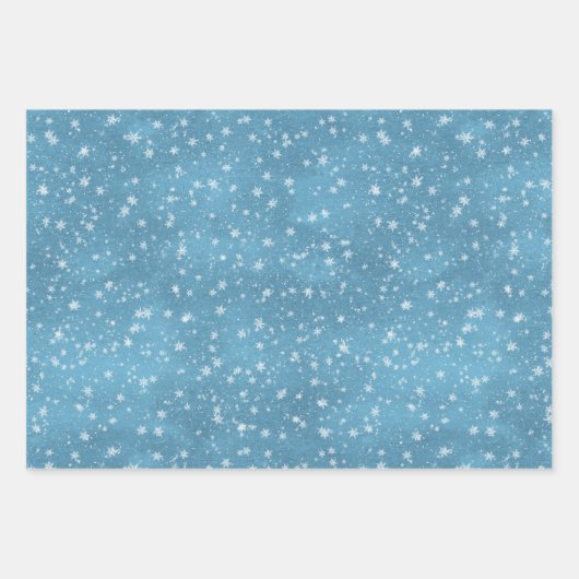 冬の森の水彩クリスマスフォレスト ラッピングペーパーシート (正面2)