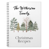 冬の森の水彩樹 ノートブック (正面)