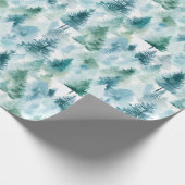 冬の森の水彩 ラッピングペーパー (角)