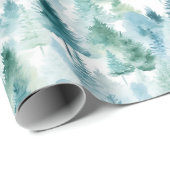 冬の森の水彩 ラッピングペーパー (ロールコーナー)