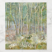 冬の森の水彩 ワインラベル (シングルラベル)