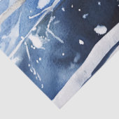 冬の森の水色ラブラドール犬 薄葉紙 (詳細)