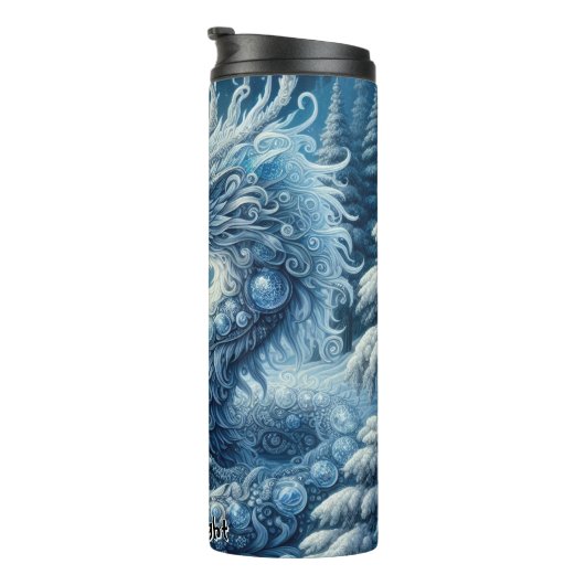 冬の森の氷の竜 タンブラー (回転右)