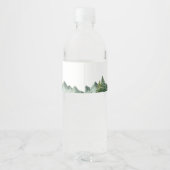 冬の森の熊の赤ちゃんシャワー ペットボトルラベル (裏面)