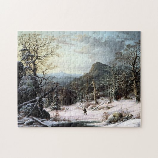 冬の森の狩人 ジョージ・ヘンリー・ダリー ジグソーパズル (横)