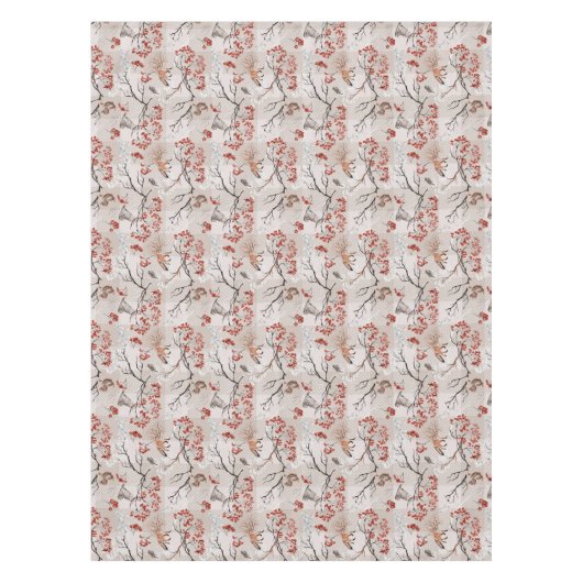 冬の森の生物 テーブルクロス (正面)