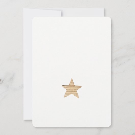 冬の森の白い天然水の色のベビーシャワー 招待状 (裏面)