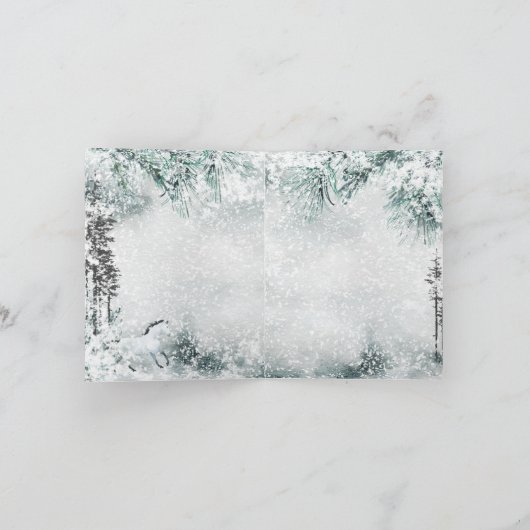 冬の森の白馬を爆破 シーズンカード (内部)