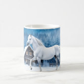 冬の森の白馬 コーヒーマグカップ (中央)