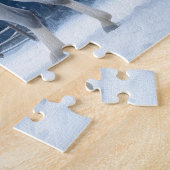 冬の森の白馬 ジグソーパズル (側面)