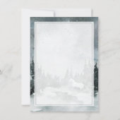 冬の森の白馬　メリークリスマス カード (裏面)