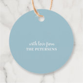 冬の森の素朴な木メリークリスマス フェイバータグ (裏面)