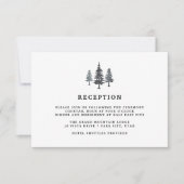 冬の森の結婚式 披露宴 付箋カード 招待状 (正面)