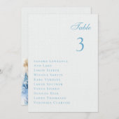 冬の森の結婚教会のテーブル席カード 招待状 (正面/裏面)