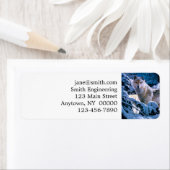 冬の森の絵画狼 ラベル (インサイチュ)