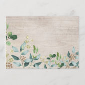 冬の森の緑おむつラッフル エンクロージャーカード (裏面)