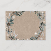 冬の森の緑の赤ちゃんシャワー予約リクエスト エンクロージャーカード (裏面)